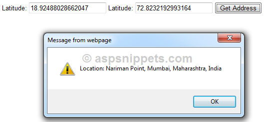 Reverse Geocoding: Get address from Latitude and Longitude using Google Maps Geocoding API
