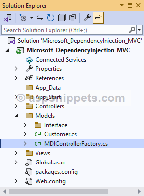 ASP.Net MVC: Dependency Injection using Microsoft.Extensions.DependencyInjection