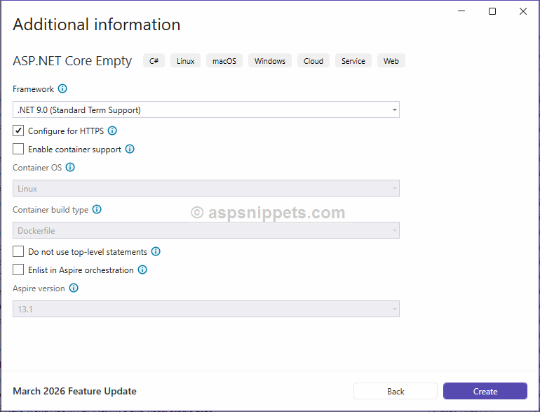 .Net Core 9.0: ASP.Net Core Hello World Tutorial