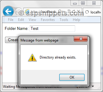 How to create and delete folder or directory in ASP.Net using C# and VB.Net