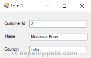 Retrieve data from Database and display in TextBox in Windows Application using C# and VB.Net