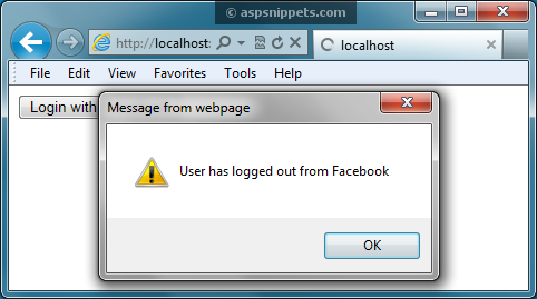 How to logout from FaceBook website using Graph API in ASP.Net