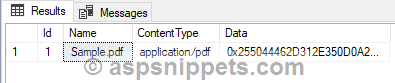 Save (Insert) PDF file into Database in ASP.Net