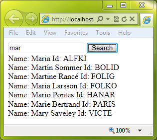 Consuming WCF Rest Service using jQuery AJAX in ASP.Net